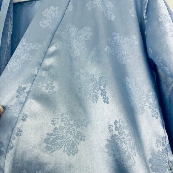 Christian Dior Lingerie Robe Brocade Floral Satin Sash Long Designer  Robe S/M - Picture 7 of 12